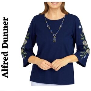 Alfred Dunner Pullover Top Size Medium